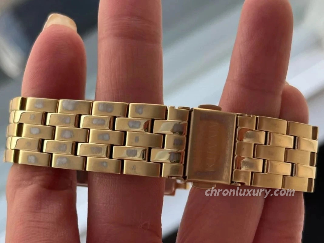 Gold tarnishing on a replica watch