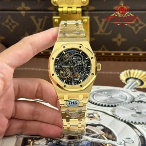 Đồng Hồ Audemars Piguet Royal Oak Openworked 15407BA Vàng Vàng Mặt Số Skeleton Replica 1:1 Nhà Máy THB 41mm