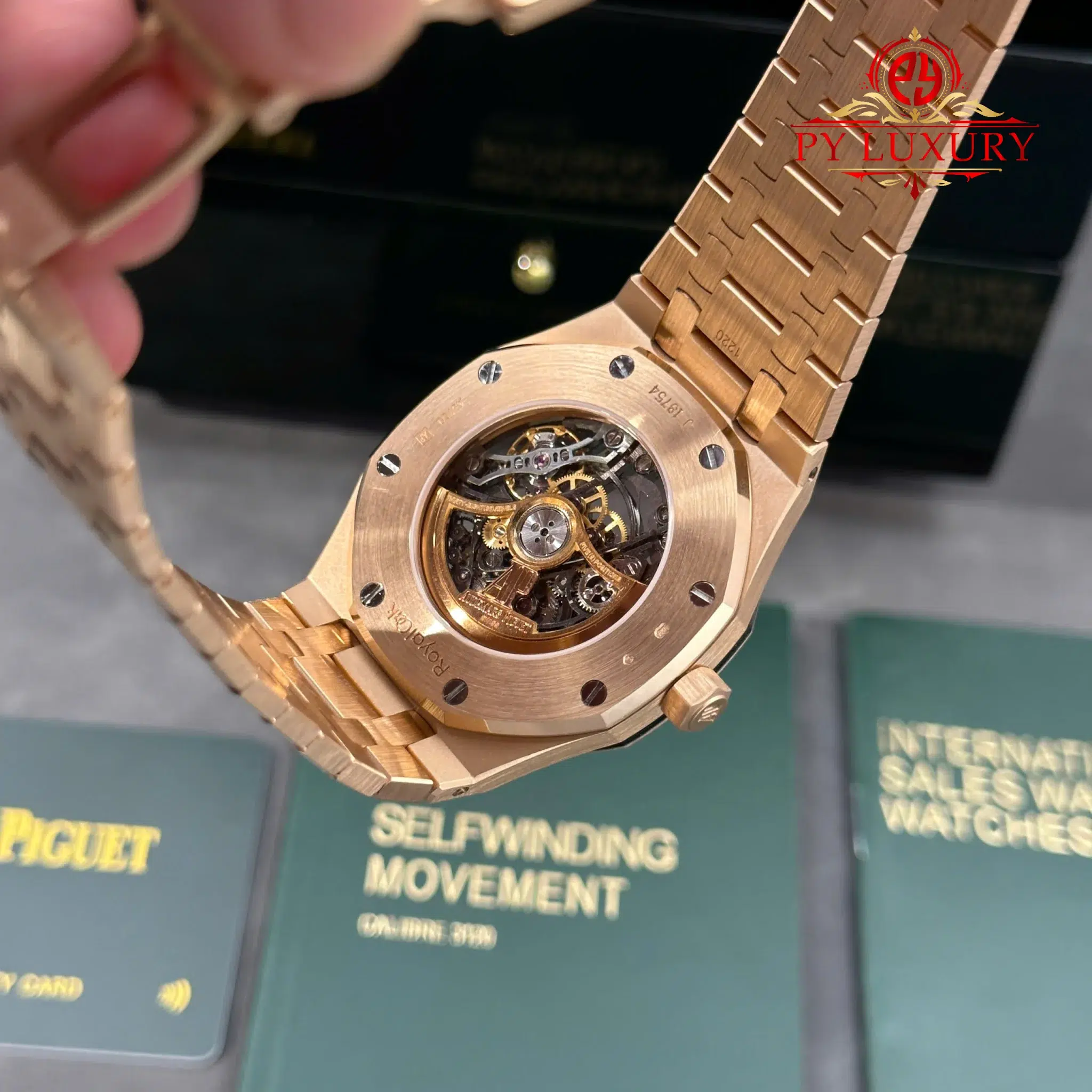 Audemars Piguet Royal Oak 15407OR Double Balance Wheel Openworked Custom Made CNC 18K Solid Rose Gold 41mm - Image 14