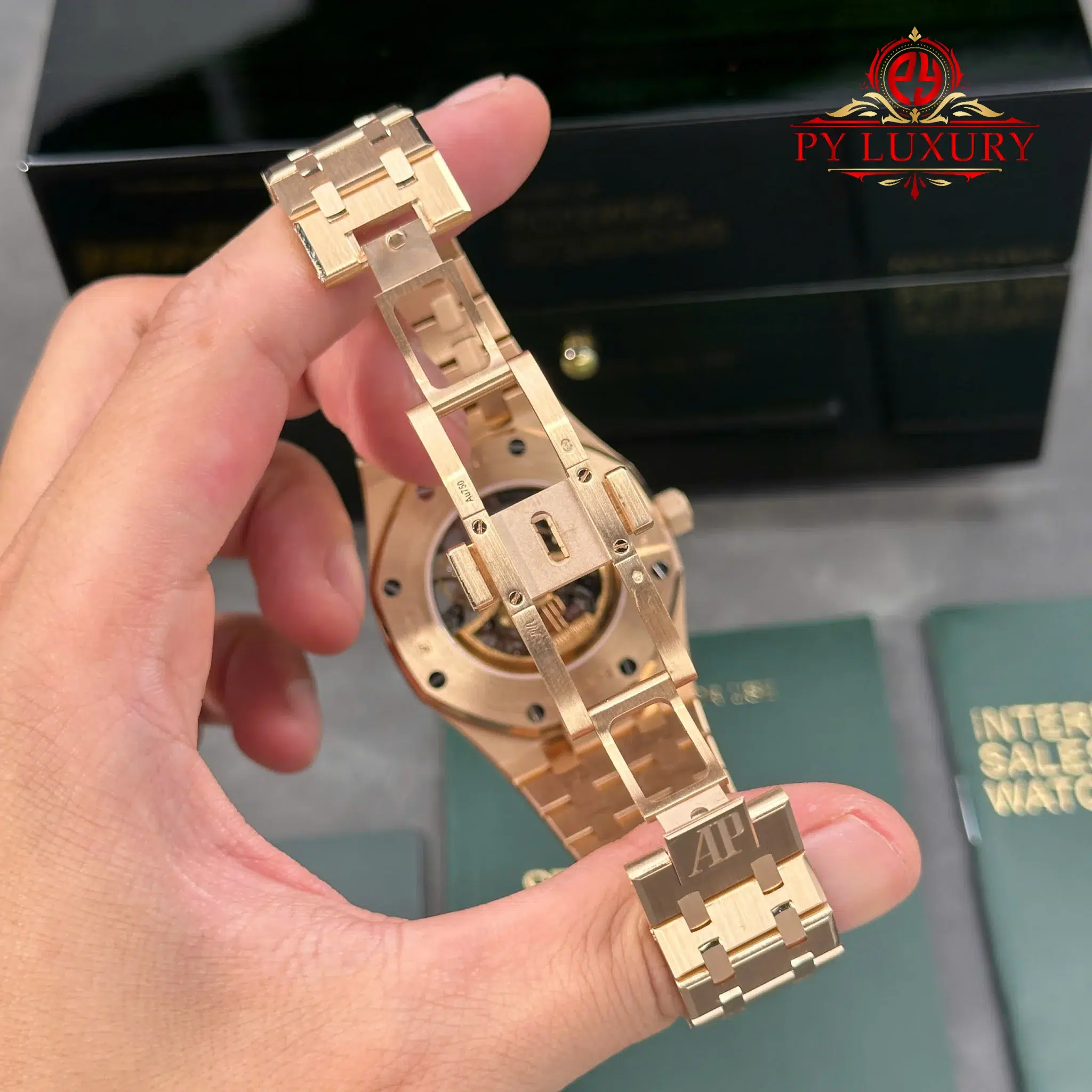 Audemars Piguet Royal Oak 15407OR Double Balance Wheel Openworked Custom Made CNC 18K Solid Rose Gold 41mm - Image 17