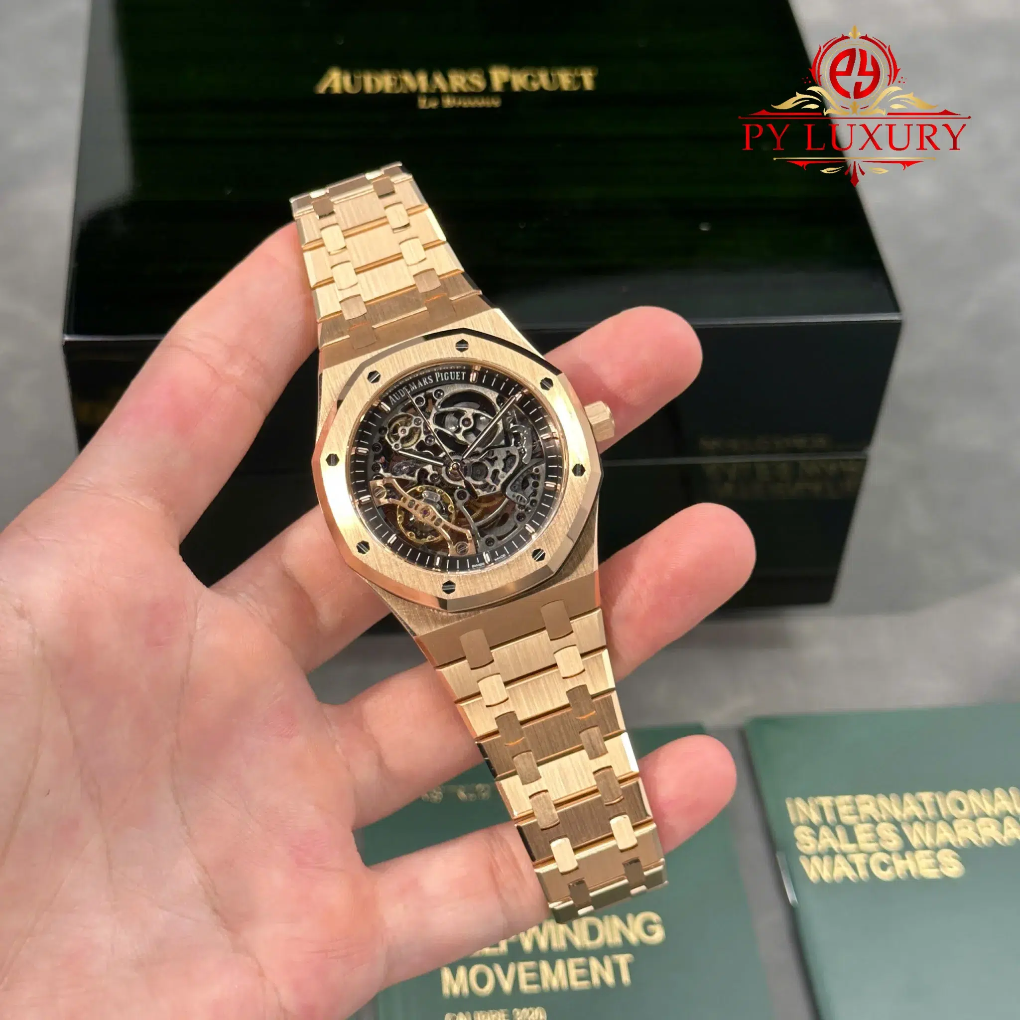 Audemars Piguet Royal Oak 15407OR Double Balance Wheel Openworked Custom Made CNC 18K Solid Rose Gold 41mm - Image 2
