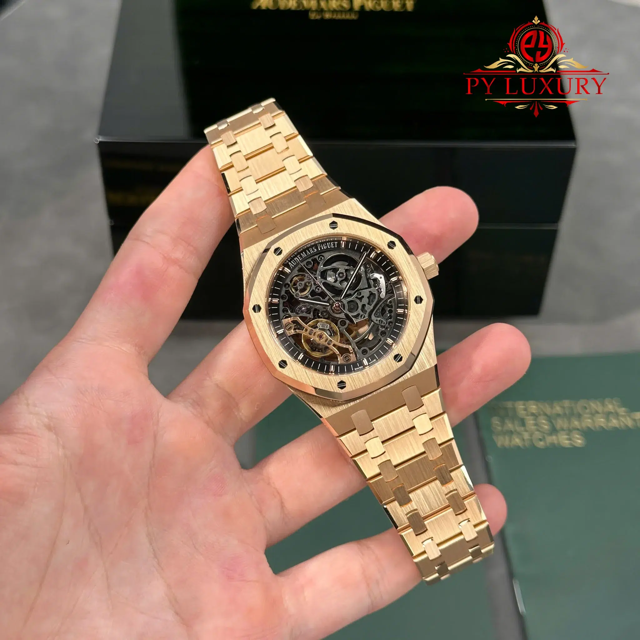 Audemars Piguet Royal Oak 15407OR Double Balance Wheel Openworked Custom Made CNC 18K Solid Rose Gold 41mm - Image 4