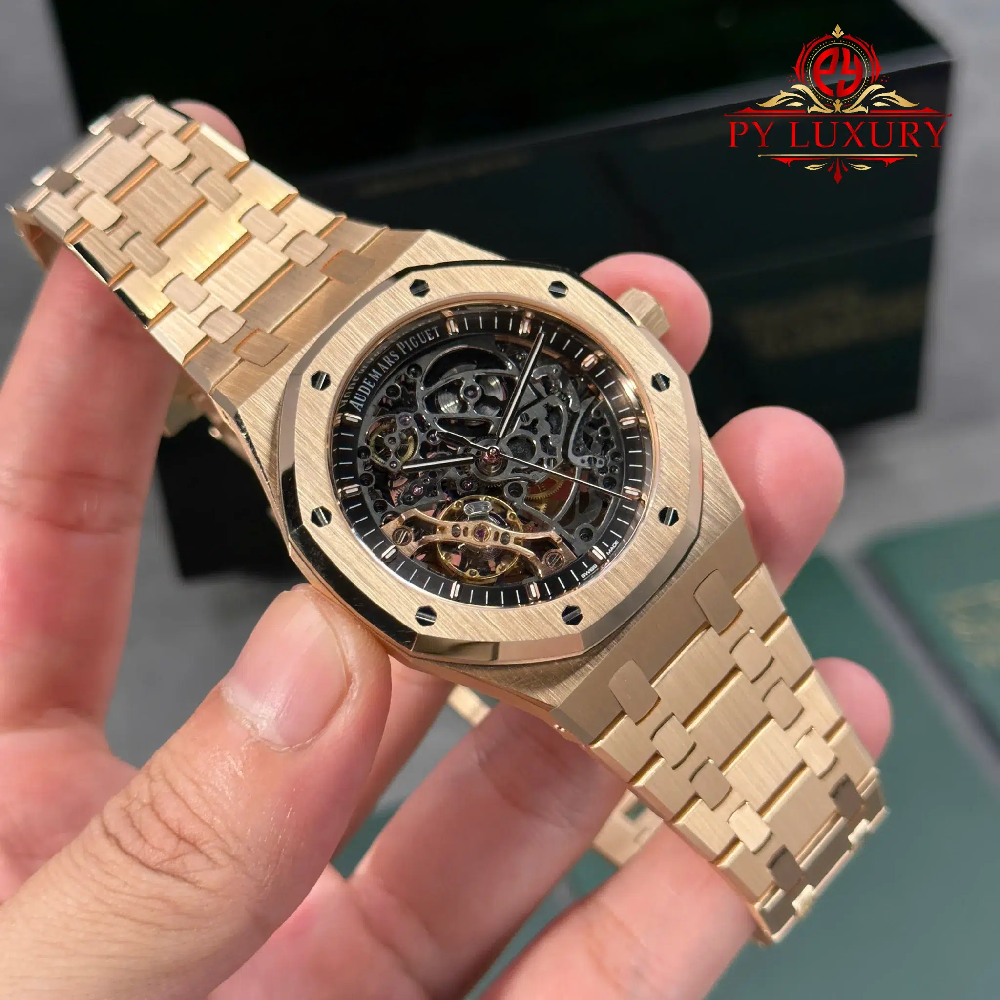 Audemars Piguet Royal Oak 15407OR Double Balance Wheel Openworked Custom Made CNC 18K Solid Rose Gold 41mm - Image 5