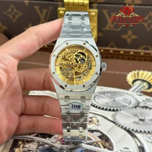 Audemars Piguet Royal Oak 15407ST Openworked Pink Gold Tone Dial 1:1 Best Replica THB 41mm