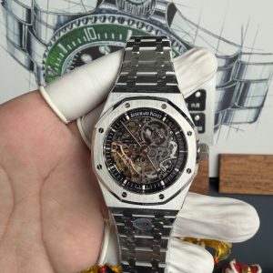 Audemars Piguet Royal Oak 15407ST Openworked Skeleton Dial 1:1 Best Replica OCTA 41mm (Free Sprung)