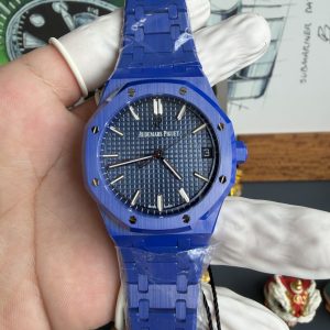 Audemars Piguet Royal Oak 15500 Blue Dial Blue Ceramic 1:1 Best Replica 41mm ZF (Free Sprung)