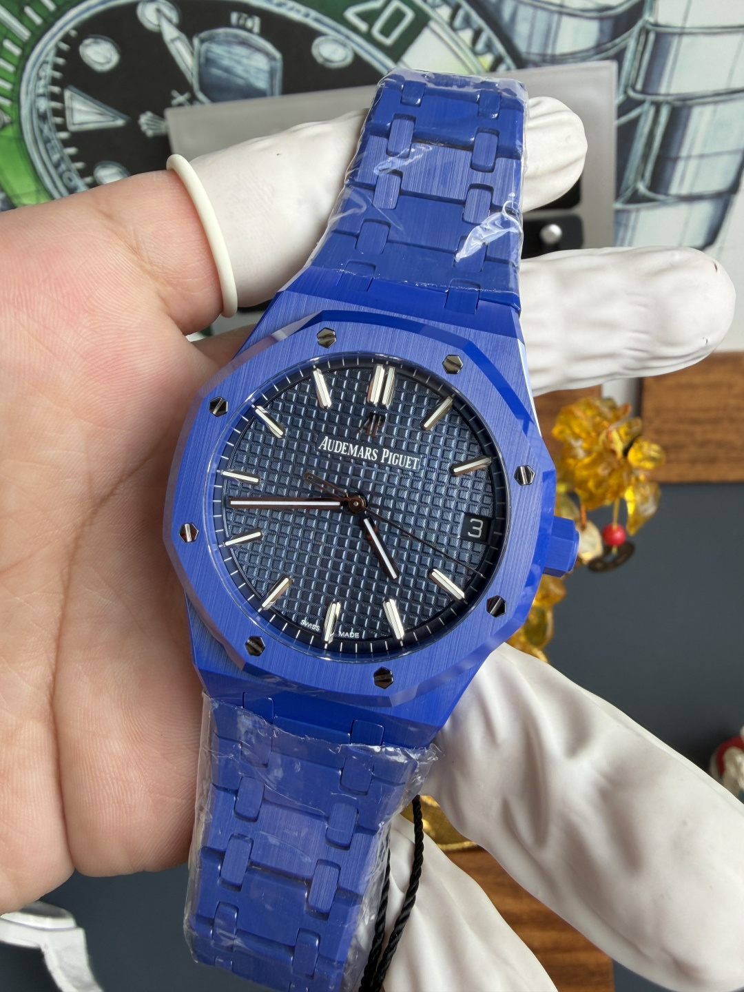 Audemars Piguet Royal Oak 15500 Blue Dial Blue Ceramic 1:1 Best Replica 41mm ZF (Free Sprung) - Image 2