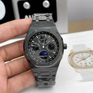 Đồng Hồ Audemars Piguet Royal Oak Perpetual Calendar 26579CE Mặt Xám Vỏ Gốm Đen Rep 1:1 APSF 41mm