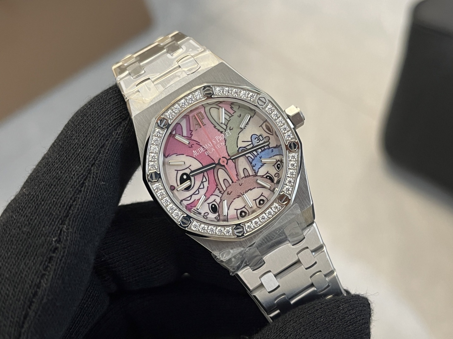 Audemars Piguet Royal Oak Lady Labubu Dial Diamond Bezel Best Replica OMF 34mm - Image 2