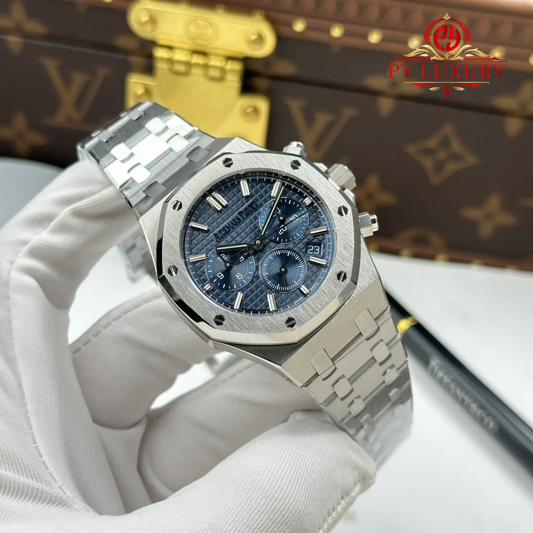 Audemars Piguet Royal Oak Chronograph 26715ST Blue Dial 1:1 Best Clone APSF 38mm - Image 2
