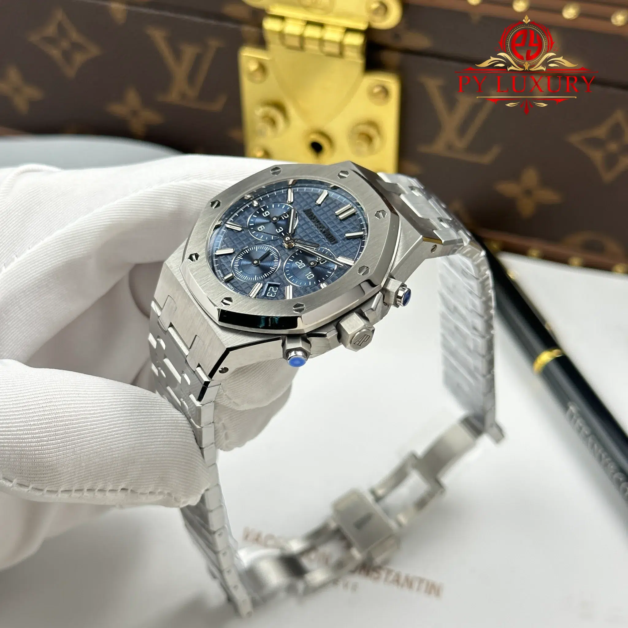 Audemars Piguet Royal Oak Chronograph 26715ST Blue Dial 1:1 Best Clone APSF 38mm - Image 3