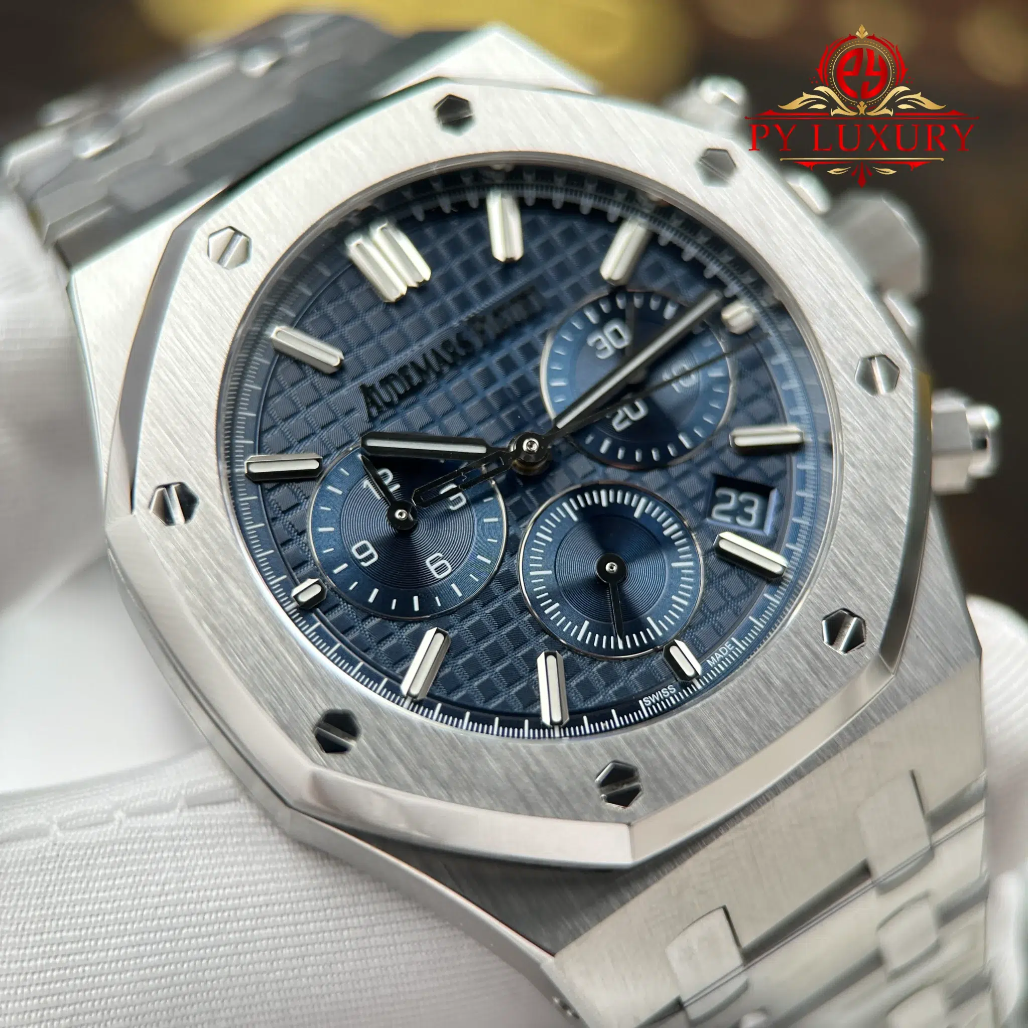 Audemars Piguet Royal Oak Chronograph 26715ST Blue Dial 1:1 Best Clone APSF 38mm - Image 4