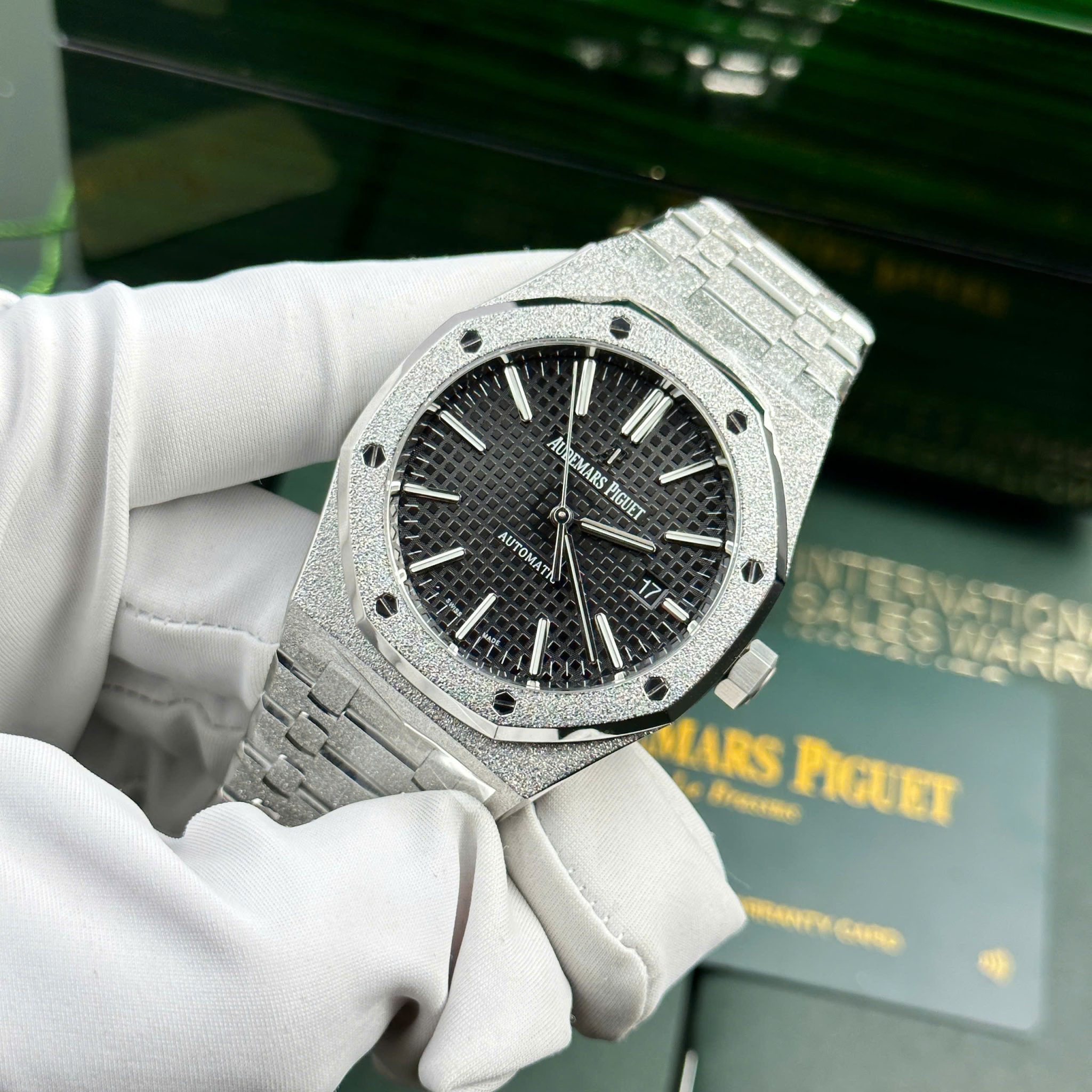 Audemars Piguet Royal Oak 15410BC Frosted Gold Black Dial 1:1 Copy Best Replica APSF 41mm - Image 2