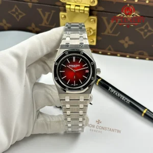 Đồng Hồ Audemars Piguet Royal Oak Jumbo 16202XT Extra-thin Vỏ TitanMặt Đỏ Tía Replica 1:1 ZF 39mm