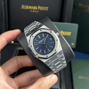 Đồng Hồ Audemars Piguet Royal Oak Jumbo Extra Thin 16202ST Mặt Xanh Blue Replica Cao Nhất 39mm