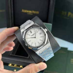 Đồng Hồ Audemars Piguet Royal Oak Jumbo 15202ST Mặt Trắng Replica IPF 39mm
