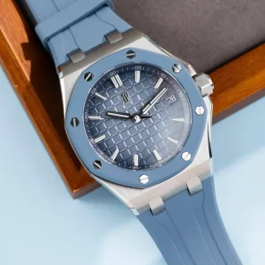 Đồng Hồ Audemars Piguet Royal Oak Offshore 15605SK Mặt Xanh Dương Dây Cao Su Replica 1:1 APPF 43mm