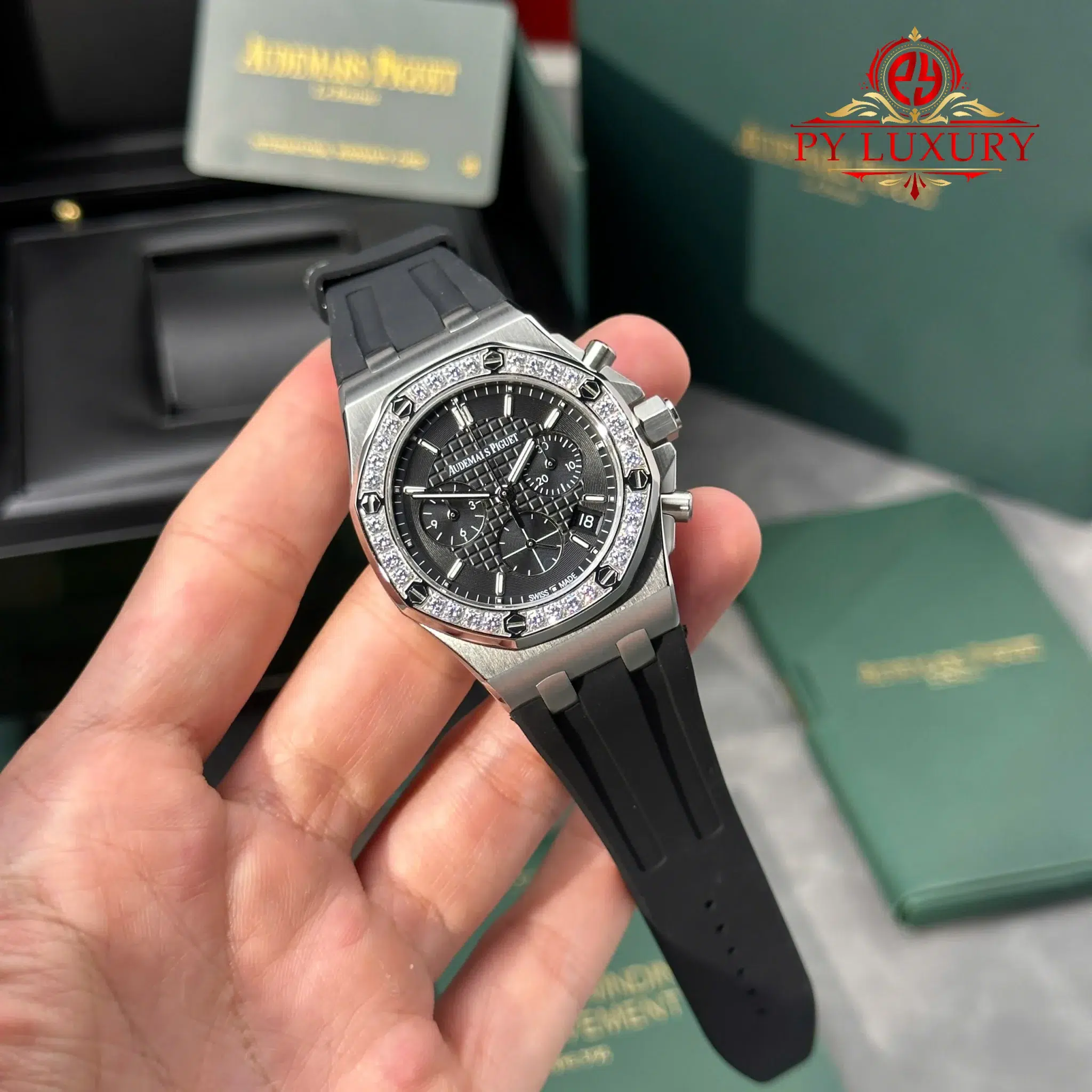 Audemars Piguet Royal Oak Offshore 26231ST Black Dial Diamond Bezel 1:1 Best Replica PPF 37mm - Image 2