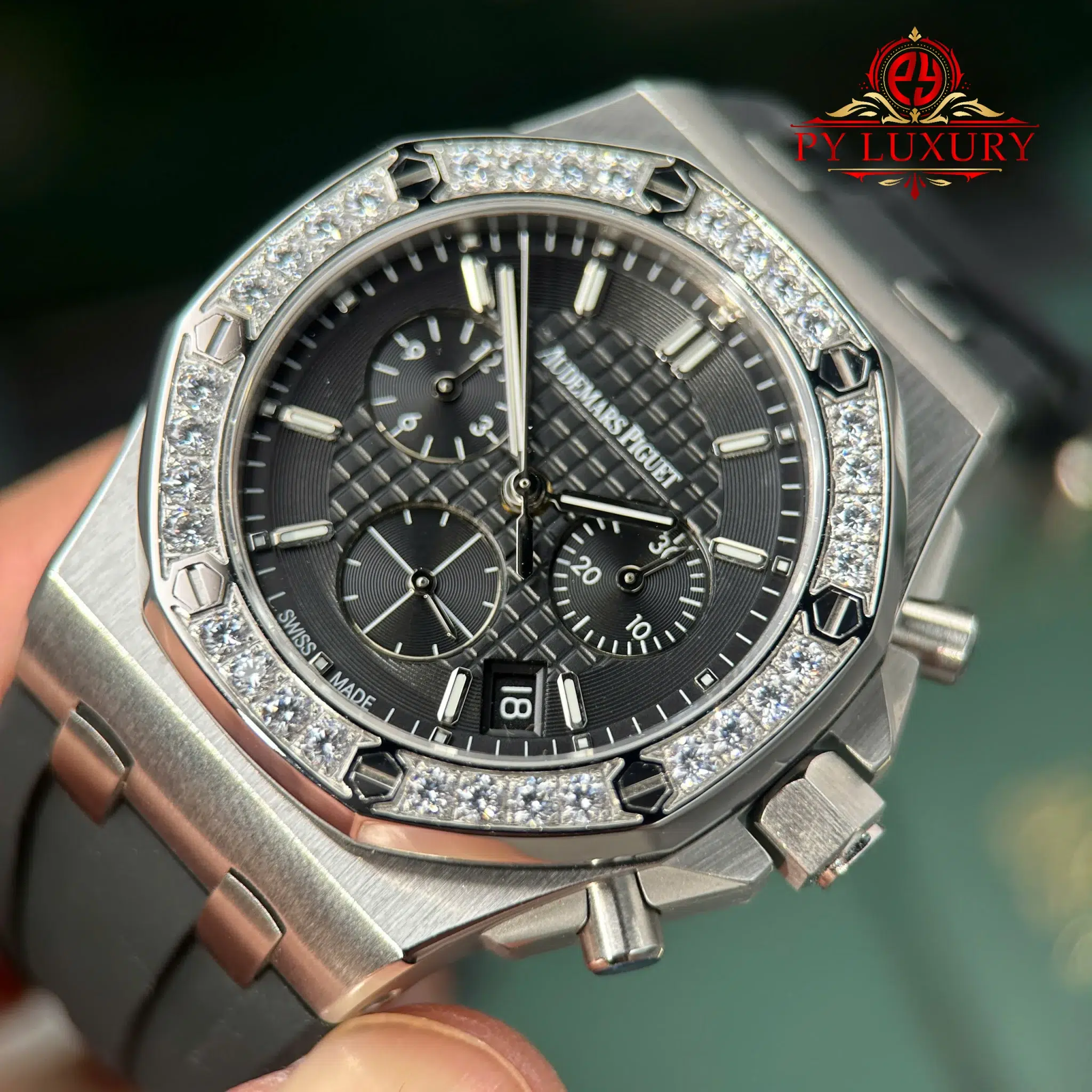 Audemars Piguet Royal Oak Offshore 26231ST Black Dial Diamond Bezel 1:1 Best Replica PPF 37mm - Image 5