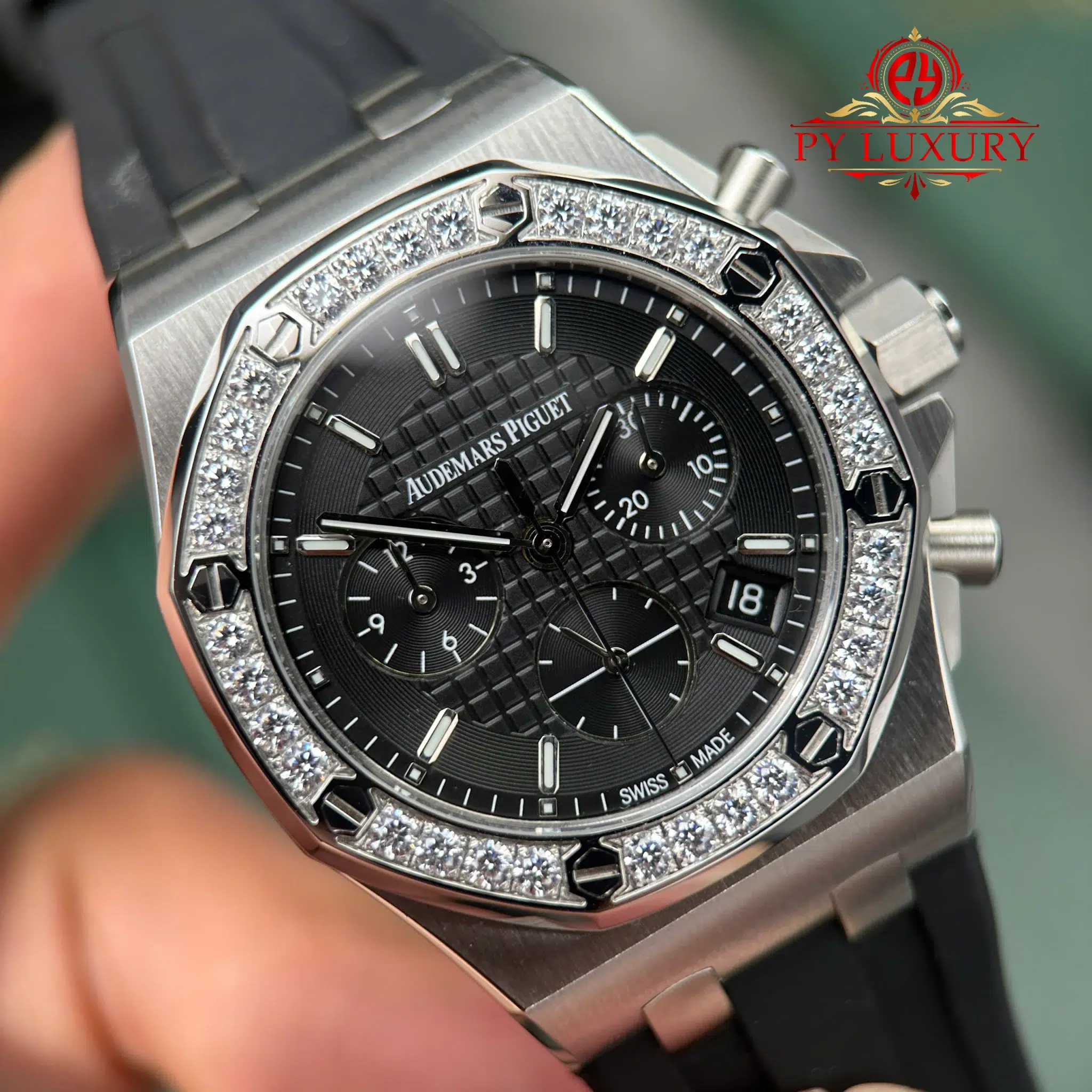 Audemars Piguet Royal Oak Offshore 26231ST Black Dial Diamond Bezel 1:1 Best Replica PPF 37mm - Image 6