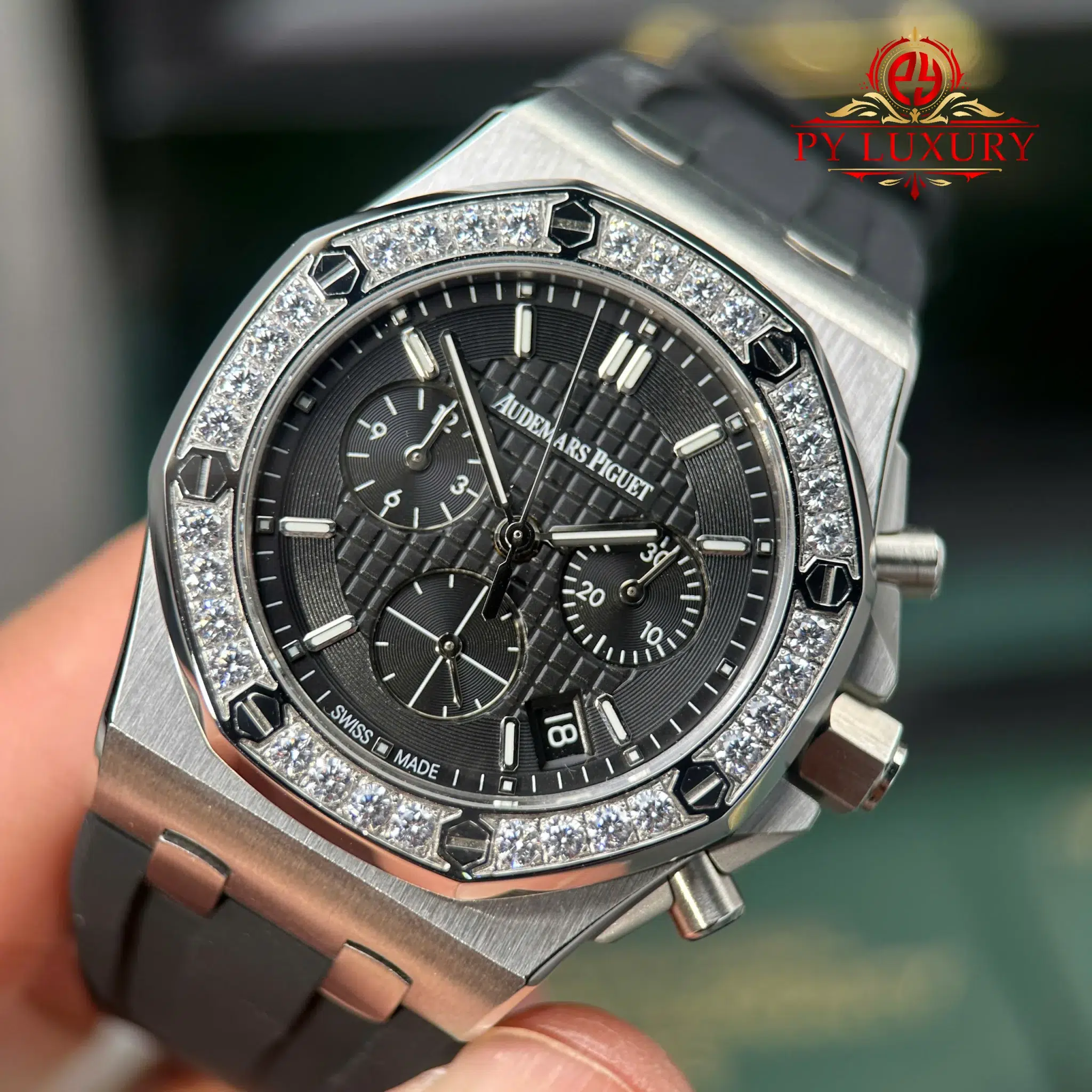 Audemars Piguet Royal Oak Offshore 26231ST Black Dial Diamond Bezel 1:1 Best Replica PPF 37mm - Image 7