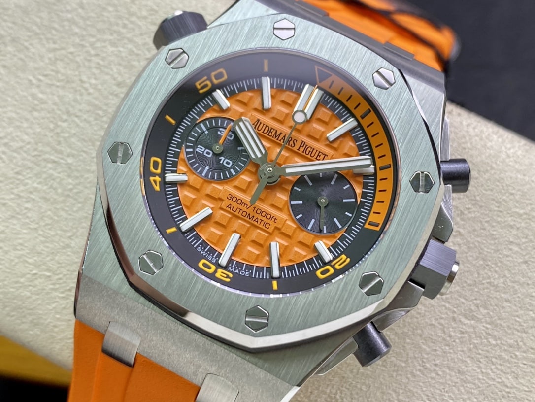 Đồng Hồ Audemars Piguet Royal Oak Offshore Diver Chronograph 26703ST Màu Cam Rep 1:1 JHF 42mm - Image 3