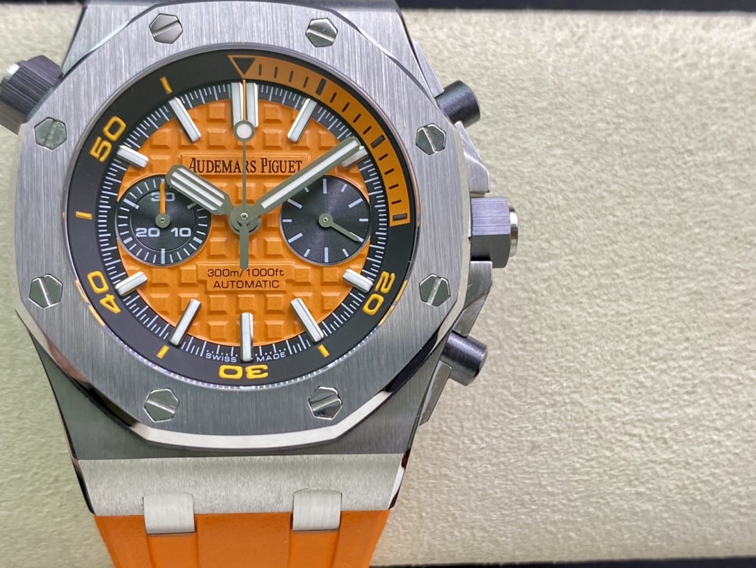 Đồng Hồ Audemars Piguet Royal Oak Offshore Diver Chronograph 26703ST Màu Cam Rep 1:1 JHF 42mm - Image 4