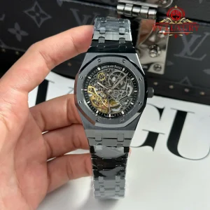 Đồng Hồ Audemars Piguet Royal Oak Openworked 15416CE  Vỏ Gốm Đen Mặt Số Skeleton Replica 1:1 Nhà Máy THB 41mm
