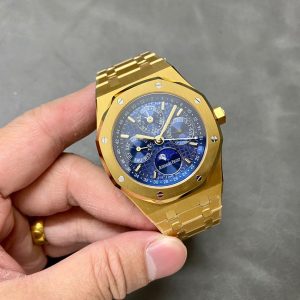 Đồng Hồ Audemars Piguet Royal Oak Perpetual Calendar 26574BA Vàng Vàng Mặt Xanh Replica Cao Nhất 41mm