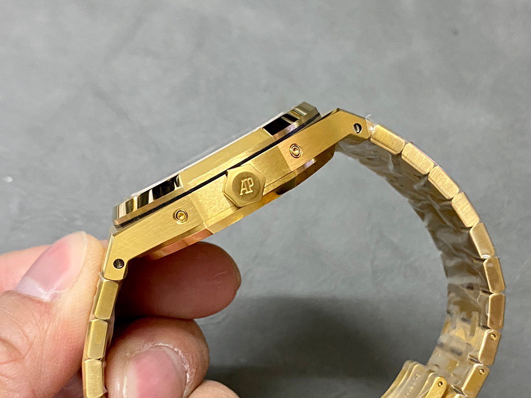 Đồng Hồ Audemars Piguet Royal Oak Perpetual Calendar 26574BA Vàng Vàng Mặt Xanh Replica Cao Nhất 41mm - Image 6