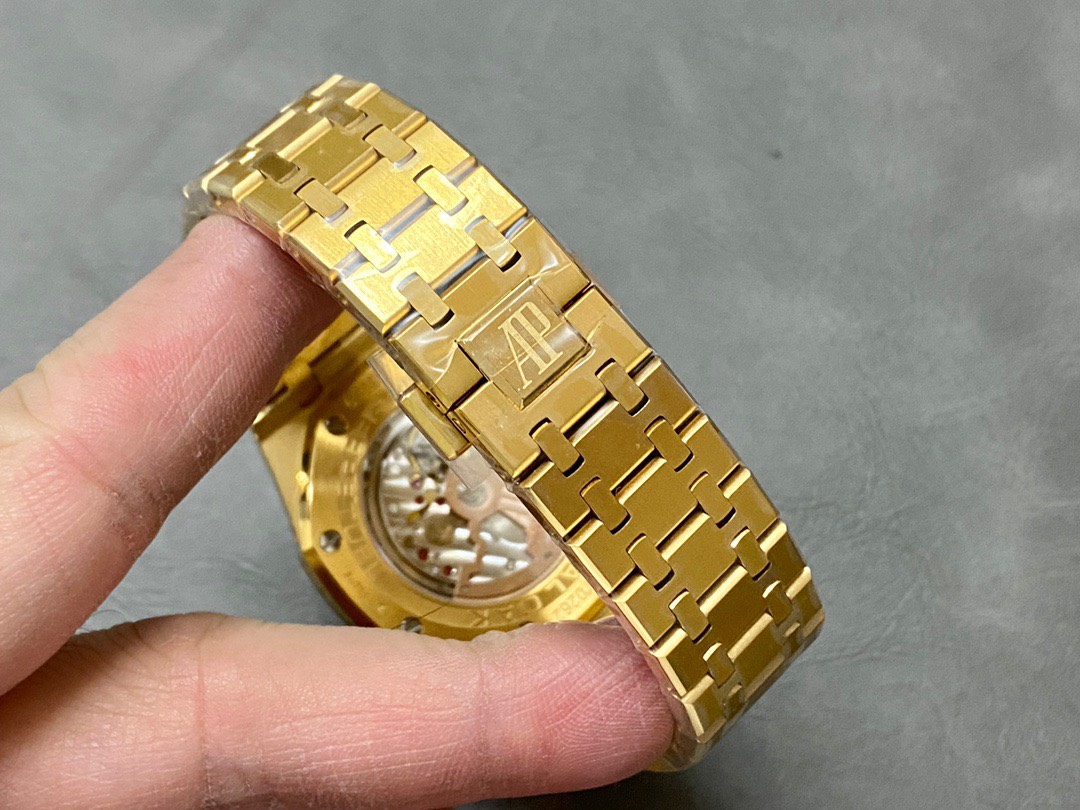 Đồng Hồ Audemars Piguet Royal Oak Perpetual Calendar 26574BA Vàng Vàng Mặt Xanh Replica Cao Nhất 41mm - Image 9