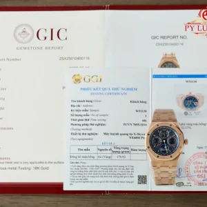 Audemars Piguet Royal Oak Perpetual Calendar 26574OR 18K Rose Gold Plated Blue Dial Best Replica 41mm
