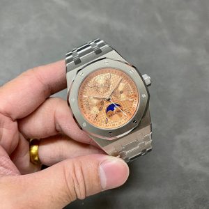 Đồng Hồ Audemars Piguet Royal Oak Perpetual Calendar 26615TI Mặt Cá Hồi Rep 1:1 Cao Nhất 41mm