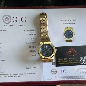 Audemars Piguet Royal Oak Perpetual Calendar 26574BA Blue Dial 18K Yellow Gold Wrapped Best Replica 41mm