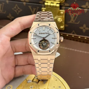 Đồng Hồ Audemars Piguet Royal Oak Selfwinding Flying Tourbillon 26730OR Vàng Hồng Mặt Xám Replica 1:1 BBS 41mm