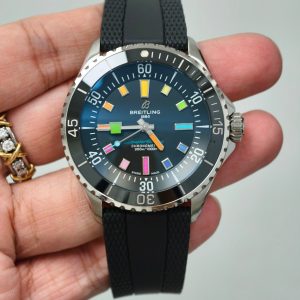Breitling Superocean Rainbow Dial Edition A17375A51B2S1 Black Rubber Strap 1:1 Best Replica 42mm