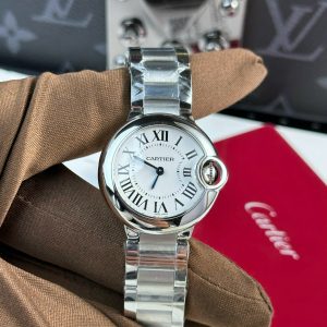 Đồng Hồ Nữ Cartier Ballon Bleu WSBB0067 Mặt Số Bạc Máy Pin Replica 1:1 AF 28mm