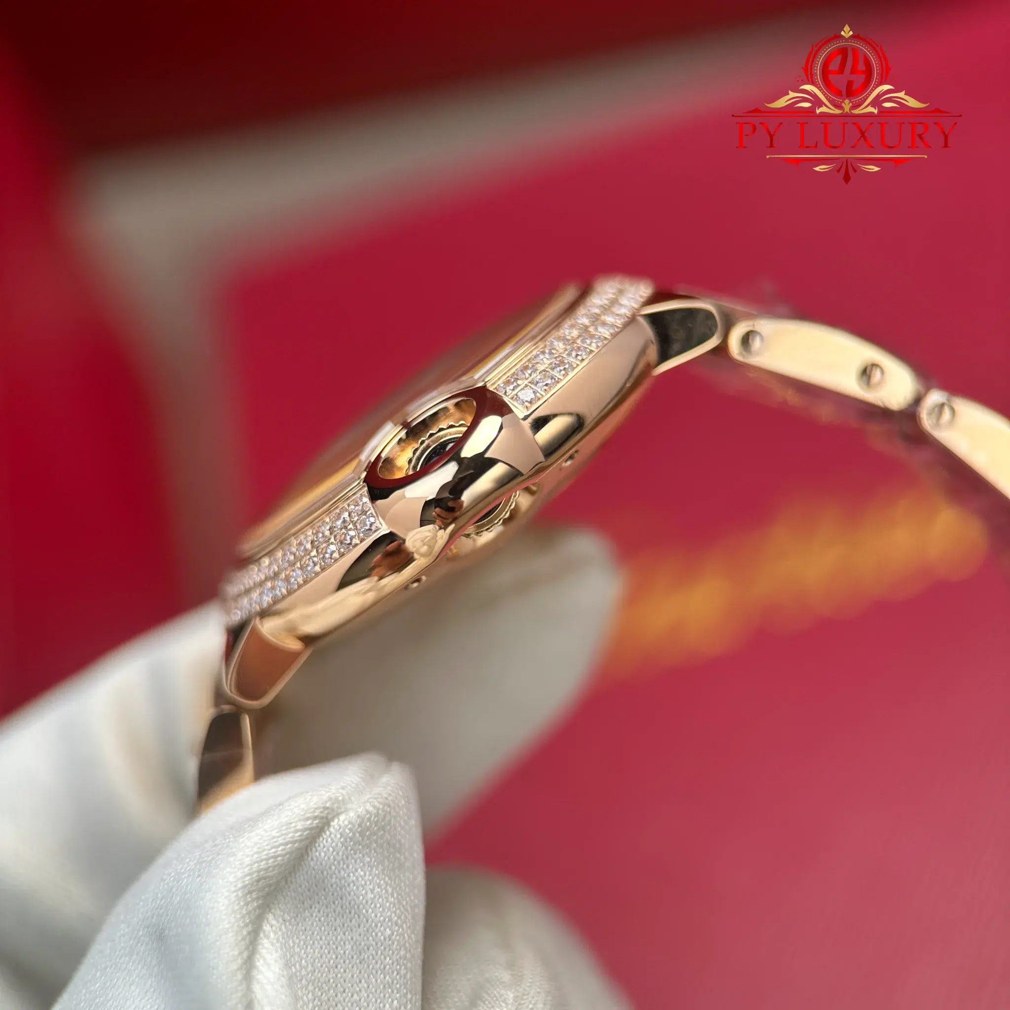 Cartier Ballon Bleu WE902034 Automatic Rose Gold Silver Dial Diamond Bezel Best Replica AF 33mm - Image 10