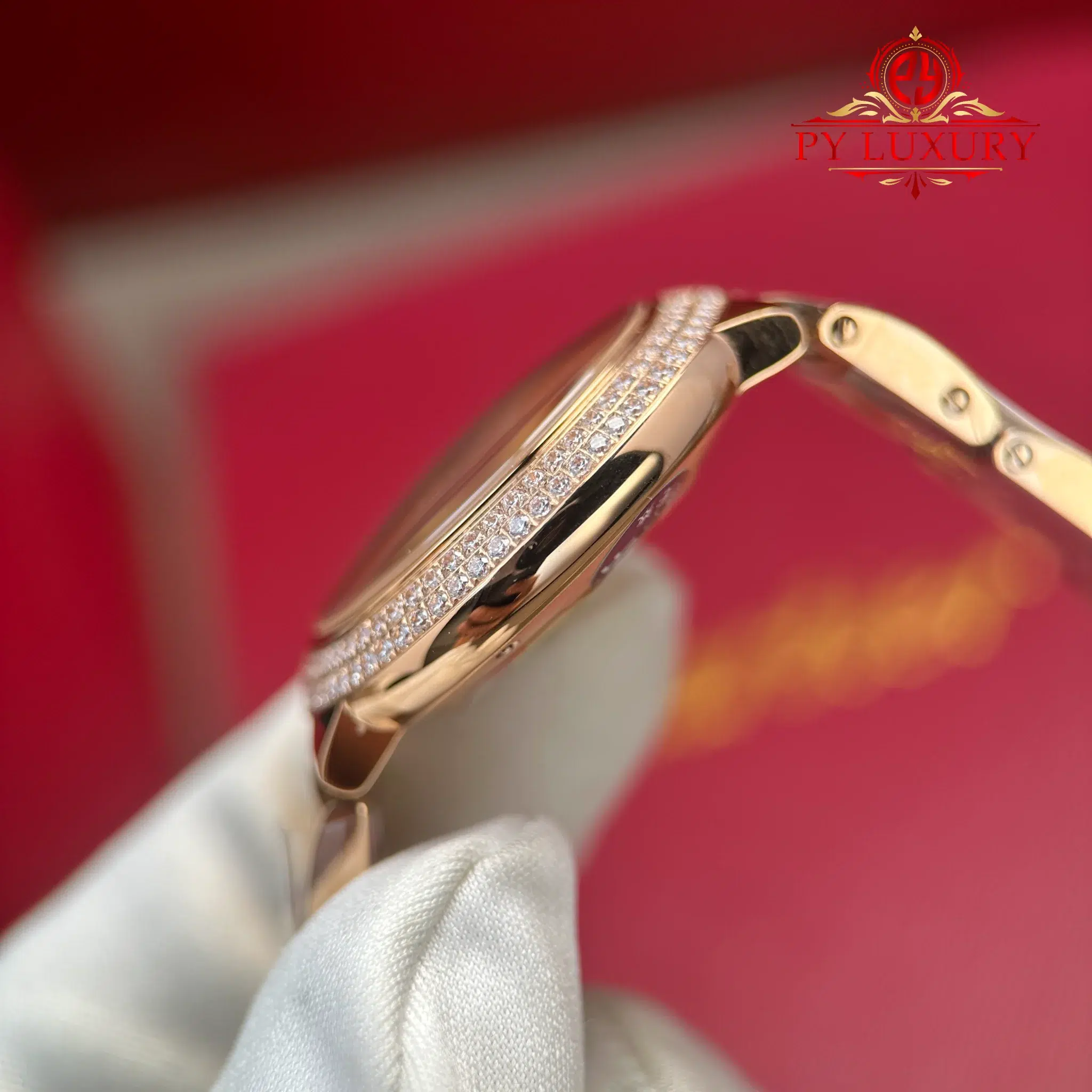 Cartier Ballon Bleu WE902034 Automatic Rose Gold Silver Dial Diamond Bezel Best Replica AF 33mm - Image 9