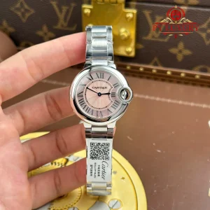 Đồng Hồ Nữ Cartier Ballon Bleu WSBB0033 Quartz Mặt Hồng Replica 1:1 AF 33mm
