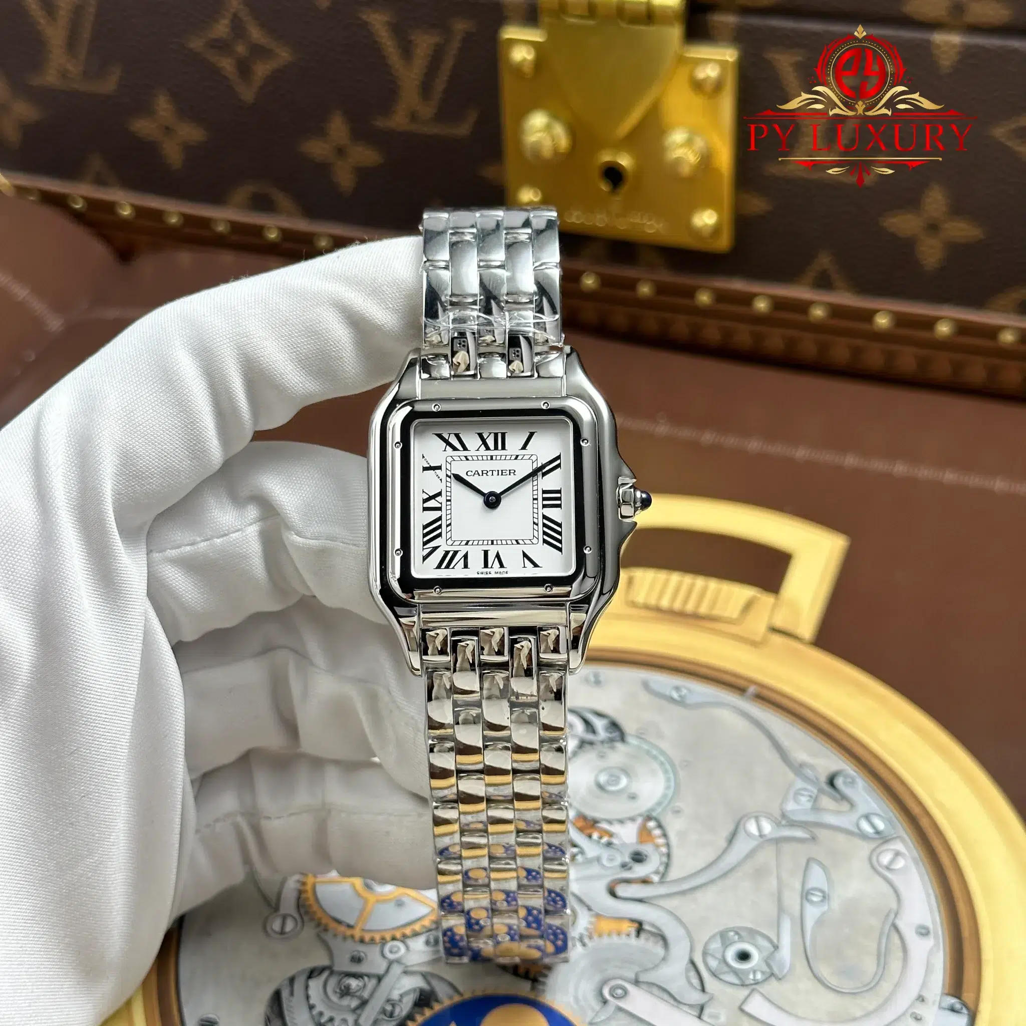 Đồng Hồ Cartier Panthère WSPN0016 Large Model Mặt Trắng Replica 1:1 AF 31mm x 42mm