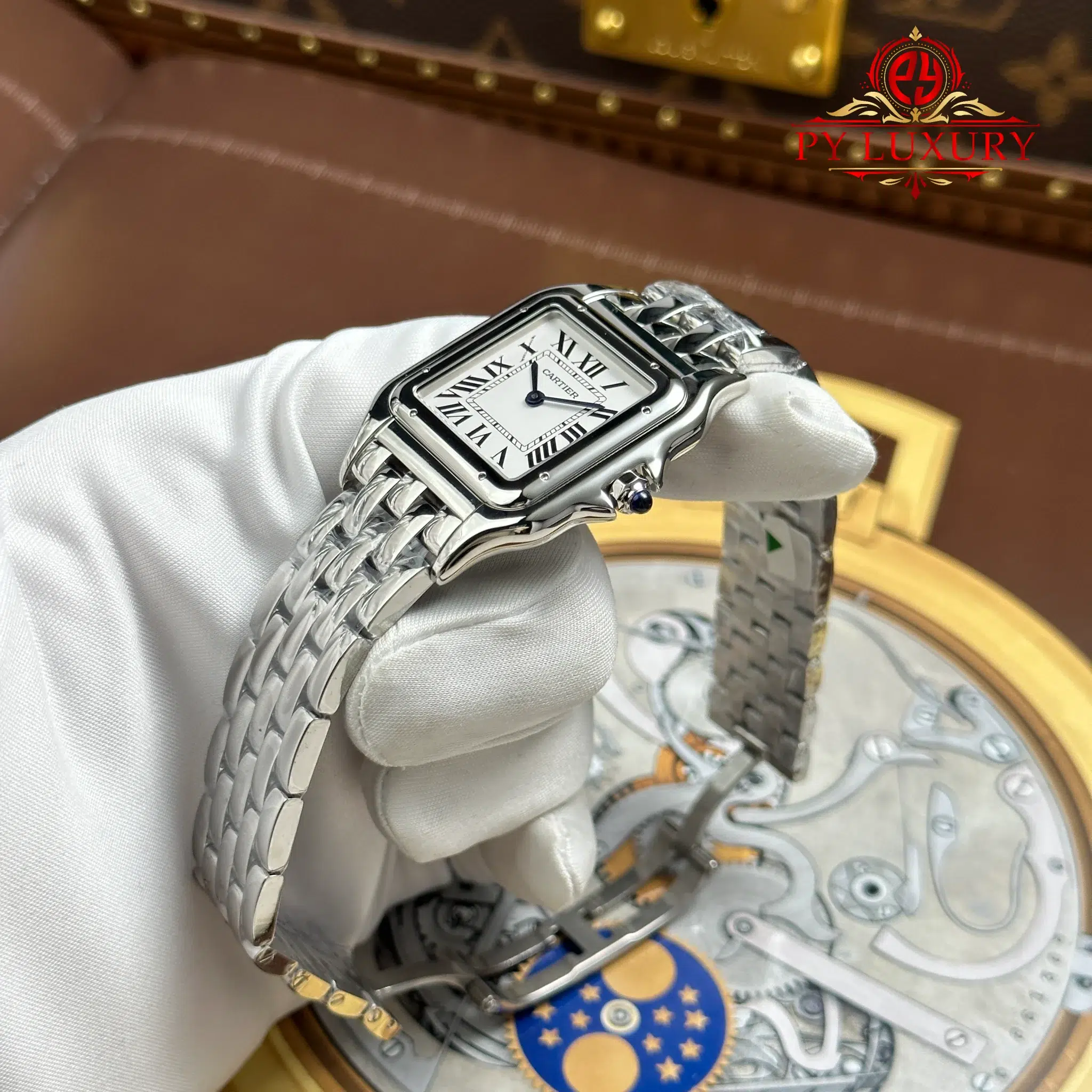 Đồng Hồ Cartier Panthère WSPN0016 Large Model Mặt Trắng Replica 1:1 AF 31mm x 42mm - Image 3