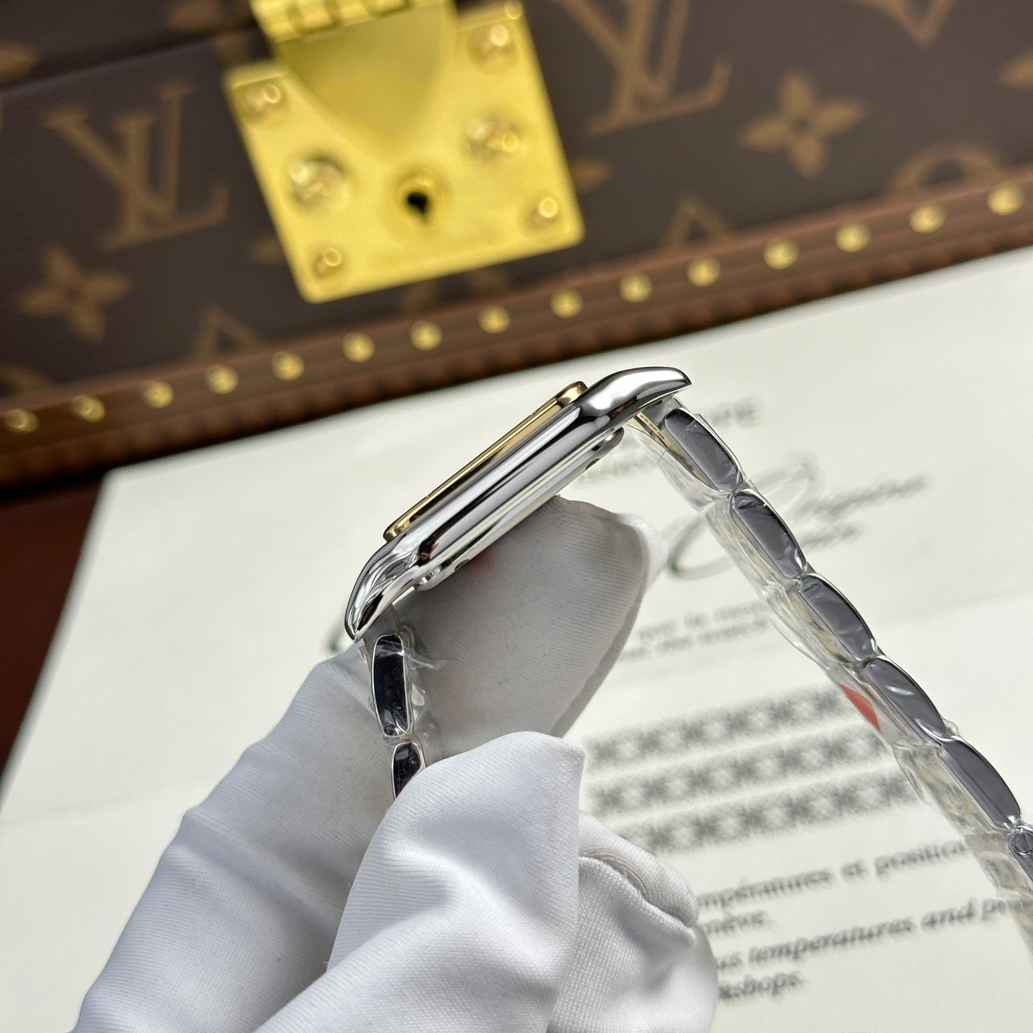 Cartier Panthère Medium Model Steel & Yellow White Dial Best Replica BVF 27mm x 36mm - Image 8
