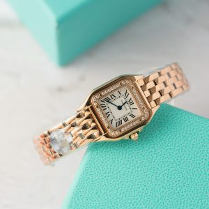Đồng Hồ Nữ Cartier Panthère WJPN0049 Vàng Hồng Viền Đá Replica BVF 22mm x 30mm