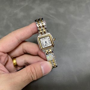 Đồng Hồ Nữ Cartier Panthère Demi Vàng Mặt Trắng Replica 1:1 BVF 23mm x 30mm