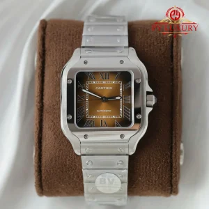 Cartier Santos Medium Model WSSA0065 Brown Dial 1:1 Best Replica BVF 35.1mm