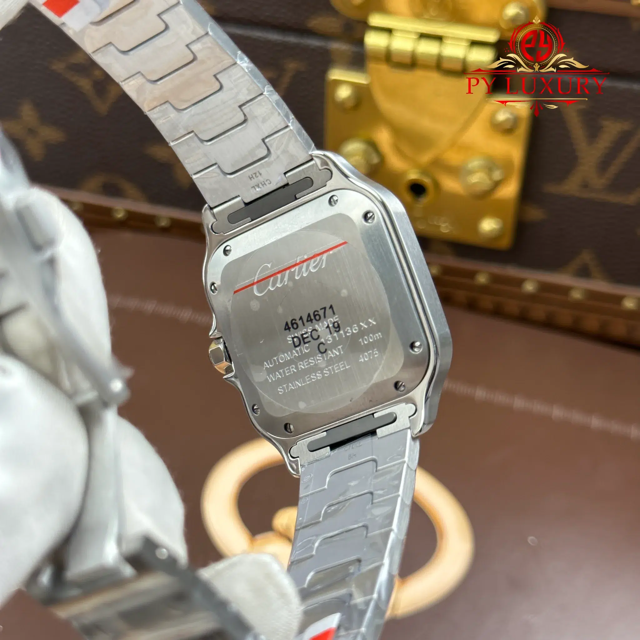 Cartier Santos WSSA0063 Blue Dial Medium Model Best Quality Replica BVF 35.1mm - Image 10