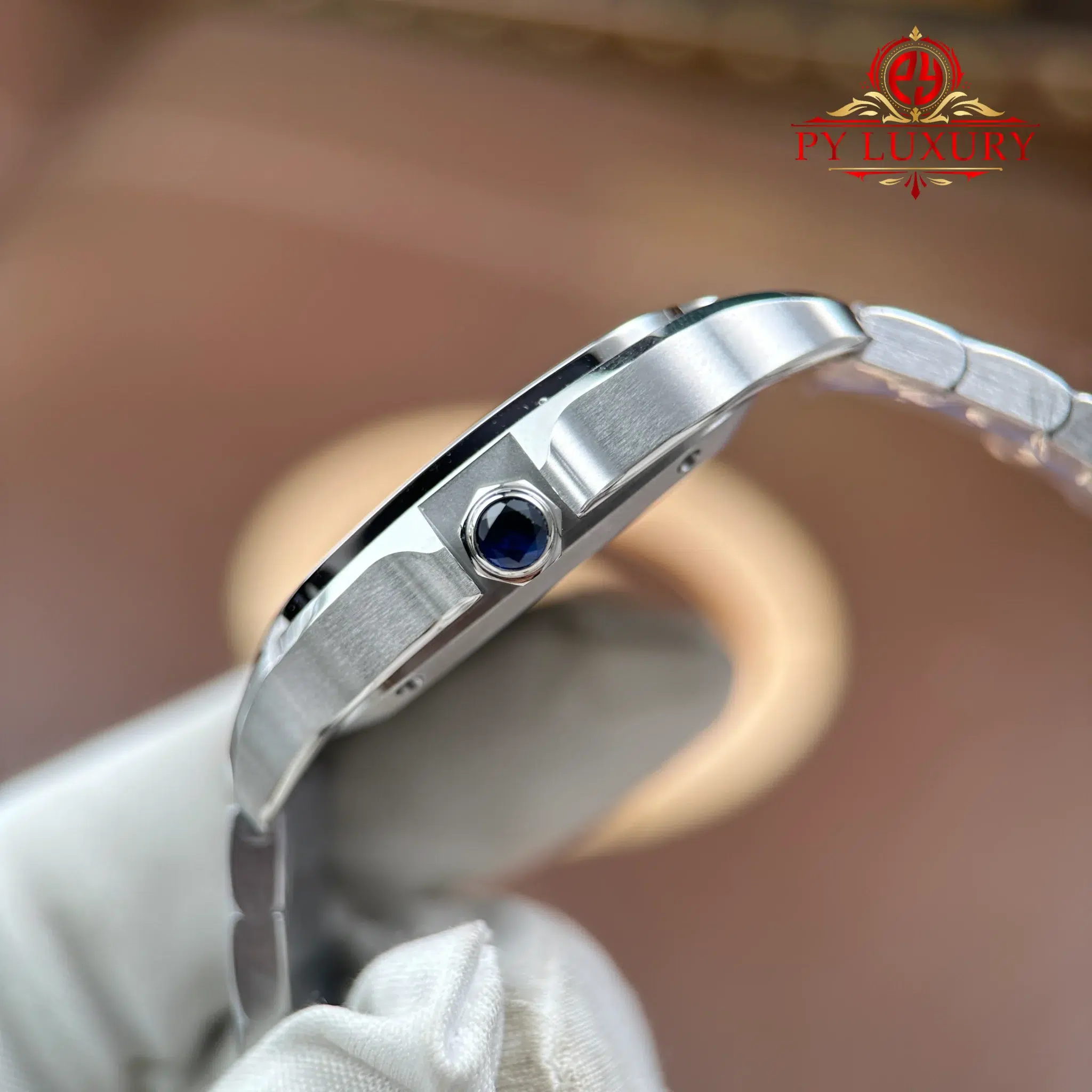 Cartier Santos WSSA0063 Blue Dial Medium Model Best Quality Replica BVF 35.1mm - Image 9