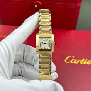 Đồng Hồ Nữ Cartier Tank Francaise WGTA0114 Small Model Yellow Gold Replica 25.7 x 21.2mm