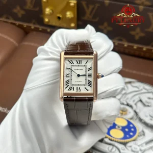 Đồng Hồ Cartier Tank Louis WGTA0346 Large Model Vàng Hồng Dây Da Replica AF 38.1mm x 27.75mm